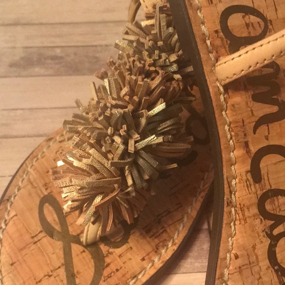 Sam Edelman Gates Fringe Leather Sandals size 7 - Picture 2 of 6